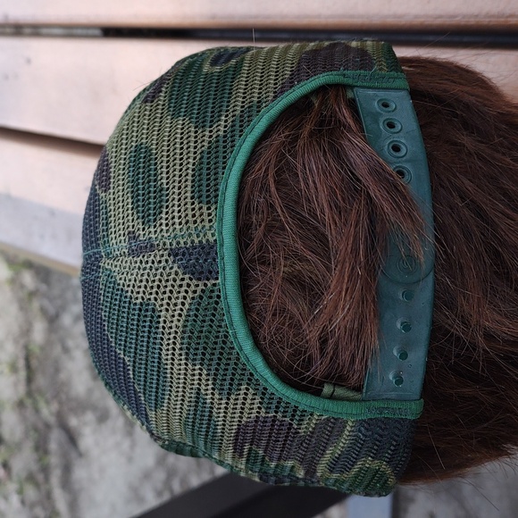 Vintage Wolters Liquors Vadnais Heights, Mn. Camouflage Snapback Hat Cap OSFM - Picture 5 of 9